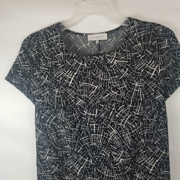 WAYF BLACK WHITE A-LINE DRESS. SIZE M - Picture 8 of 16